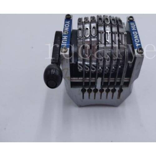4 pieces 3 sinking GTO 7-digits numbering machine vertical , jump moth 0987654......sides 22.3