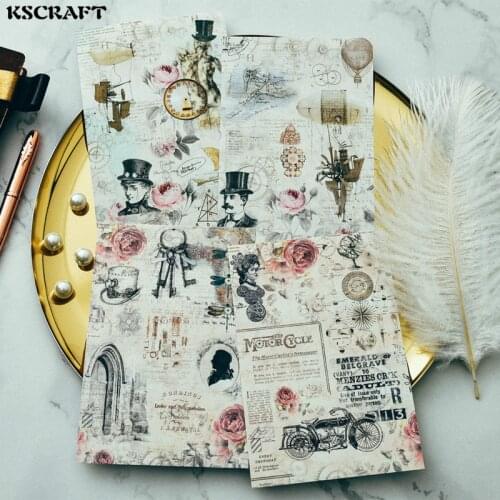 KSCRAFT 4pcs Vintage Portrait Stickers Set for Scrapbooking DIY Projects/Photo Album/Card Making Crafts