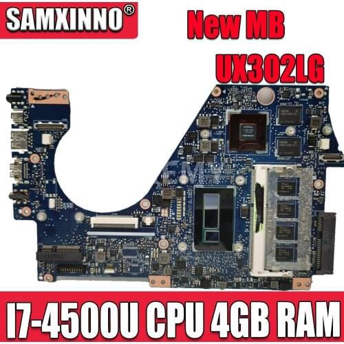 Akemy UX302LG Mainboard For Asus UX302 UX302L UX302LG UX302LN UX302LNB Laptop Motherboard W/ I7-4500U CPU 4GB RAM GT730M/2G