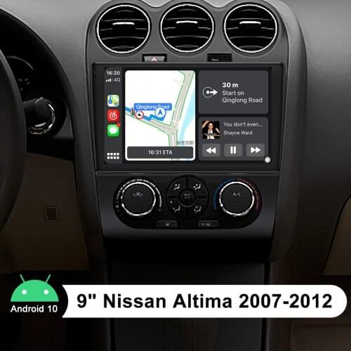 Android 10.0 Car Radio Player 9 Inch With GPS And Backup Camera 1280*720 For Nissan Altima 2007-2012(Manual Air-Conditioning)