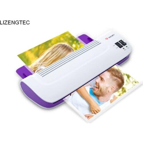 Free Shipping LIZENGTEC Sell Professional Office Hot and Cold Fast Warm-Up Roll Laminator Machine for A4 Paper Document Photo