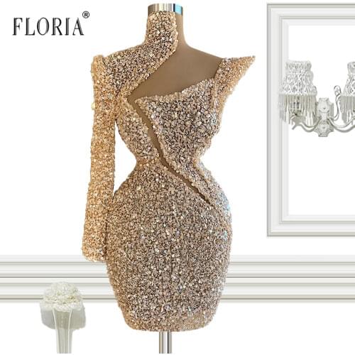 Prom sequin mini dress Evening dress party gowns 2021Mini robe de bal à paillettes, tenue de soirée