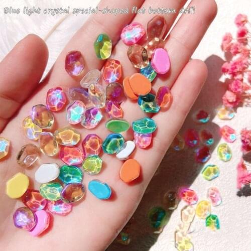 Flat-Bottom Diamond Ice Cube DIY Nail Art Decoration Crystal Ornaments Nail Art Jewelry Manicure Accessories