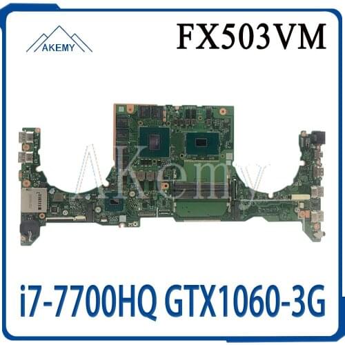 DA0BKLMBAB0 Laptop motherboard For Asus TUF Gaming FX503VM Test original mainboard I7-7700HQ GTX1060-6G
