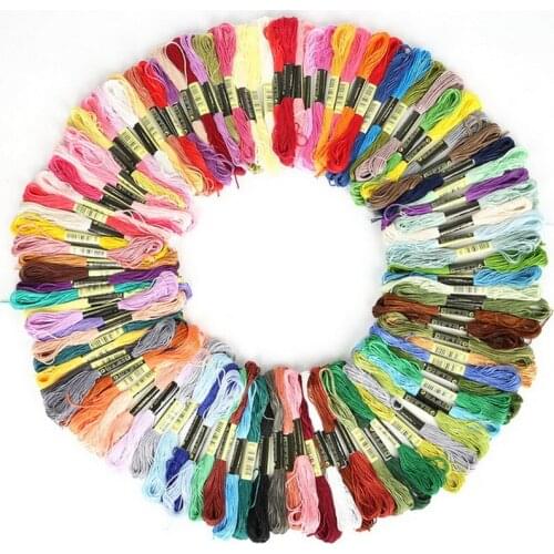 100 Colors Anchor Similar embroidery floss Cross Stitch Cotton Embroidery Thread Floss Sewing Skeins Craft Wholesale & Retail