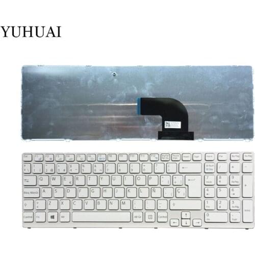 Spanish Keyboard for Sony Vaio SVE17 SVE1711 SVE1712 SVE1713 SVE1712L1E SVE1713G1EW SVE1711C5E SVE171c11v Laptop keyboard White