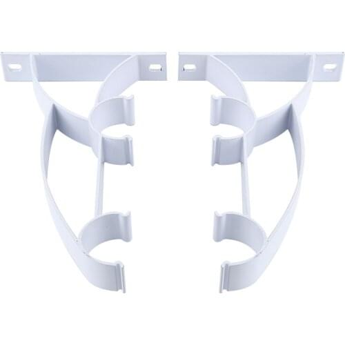 Curtain Pole Bracket Double Rod Holder Hanging Curtain Rod Clamp Hooks Heavy Duty Metal Curtain Pole Wall Brackets Screw Holder