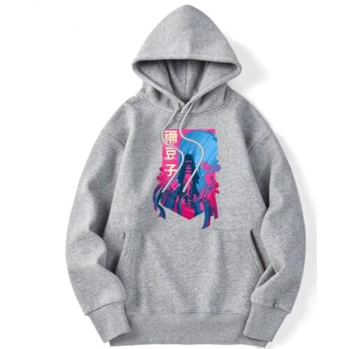 Demon Slayer Kamado Nezuko Print Hooded Tops Streetwear Men Brand Autumn Punk Clothes Long Sleeve Hoodies Pullover