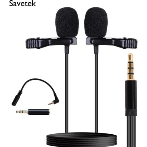 Lavalier Microphone Mini Recording Microphone Collar Clip Microphone Interview Recording Microphone Clip MIC For Camera