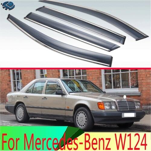 For Mercedes-Benz W124 Plastic Exterior Visor Vent Shades Window Sun Rain Guard Deflector 10 sets