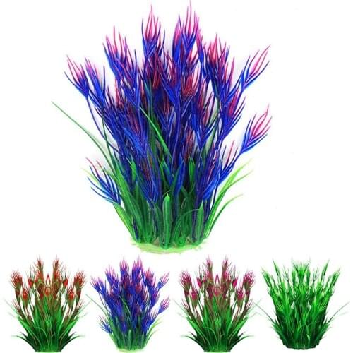 Underwater Plastic Plant Decor Artificial Fish Tank Ornaments Vivid Aquarium Decorative Plant Aquatic Landscape Accessories