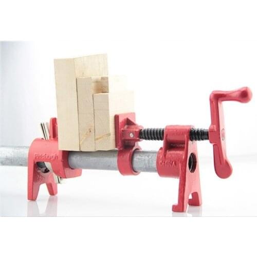 Heavy Duty Pipe Clamp Woodworking German Style Rockler Type 1/2 Inch 3/4 Inch Pipe Clamp Fixture Carpenter Woodworking Tools