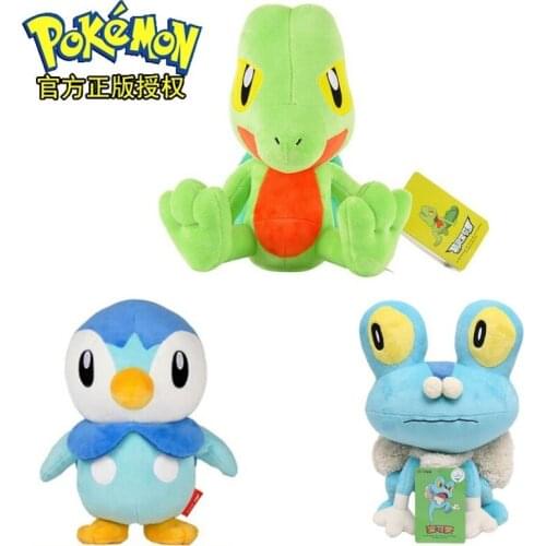 TAKARA TOMY Genuine Pokemon Treecko Piplup Froakie Pikachu Jigglypuff Wobbuffet Togepi Lapras Cute Plush Action Figure Toys