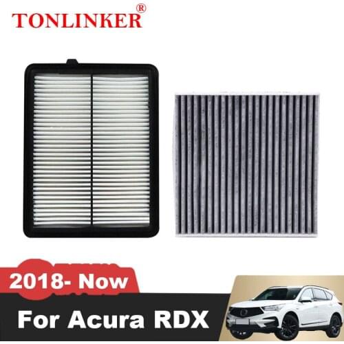 TONLINKER Air Filter Cabin Filter For Acura RDX 2.0AT K20C3 2018 2019 2020 2021- 17220-5MS-H00 80292-SDG-W01 Car Accessories
