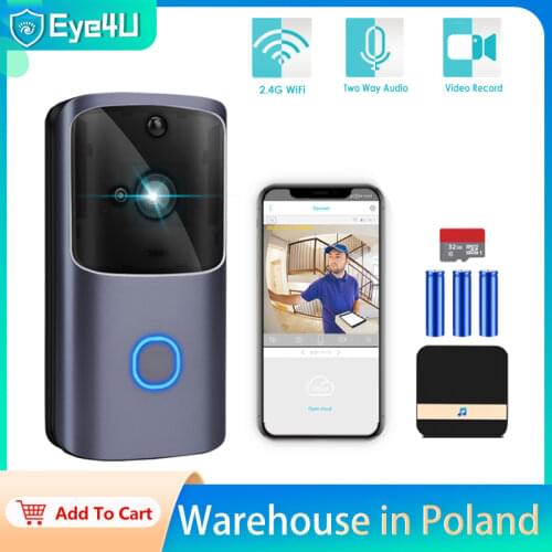 WIFI Doorbell Smart Home Wireless Phone Door Bell Camera Security Video Intercom 720P HD IR Night Vision For Apartments