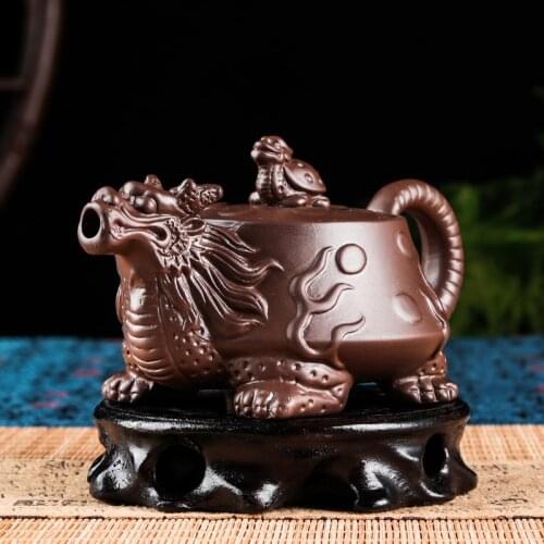 Yixing Bronze Antique Purple Clay Teapot Raw Ore Red Mud Filter Teapot Ceramic Large Capacity Tea Pot Kungfu Teaset