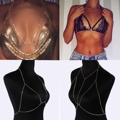 Womens Fashion Simple Sexy Body Jewelry Spring Summer Sexy Bikini Bust Waist Hip Chain Jewelry Charm Body Necklace