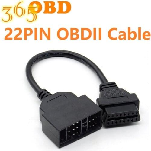 22Pin OBDll Cable 22Pin to OBDII 16Pin Female Connector Adapter Cable For Toyota DLC Lead 22 Pin Female to OBD2 16 Pin