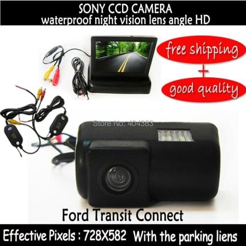 4.3 Inch Car Rear View digital Tft Lcd car mirror monitor Parking Monitor+ Special Car Reverse Camera for FORD TRANSIT CONNECT