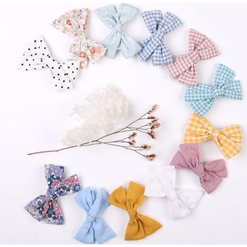 4 Pcs/Set Girls Cute Bowknot Hairpins Children Sweet Barrettes Hair Clips Fashion Kids Headwear Hair Accessories G99C
