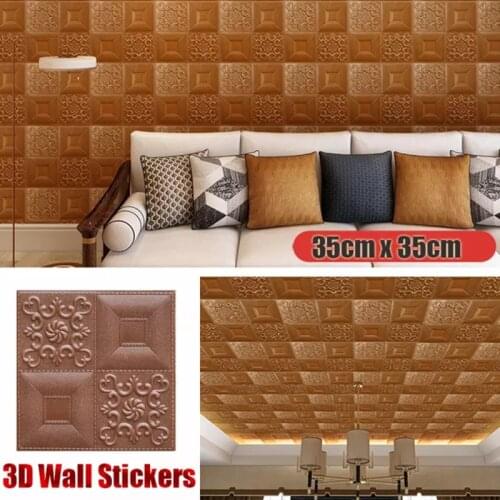 5/10pcs 3D Wall Stickers Home Decor Living Room Wall Sticker Panels Wall Decor Self-adhesiver Ceiling Stickers for TV Backdrop