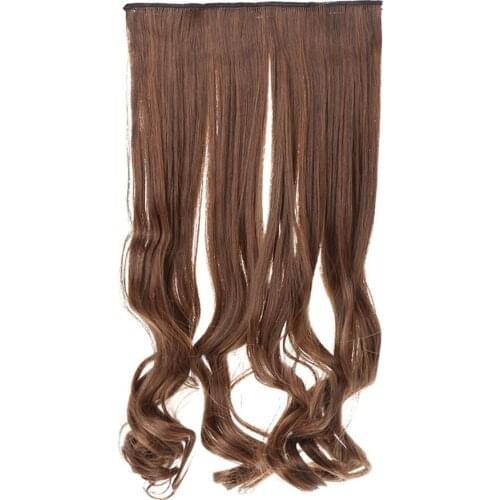 5 Clips Scroll Roll Thickening Long Curly Silk Hair Piece High Temperature Fiber