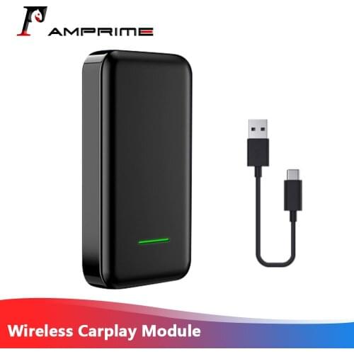AMPrime Apple CarPlay IOS USB Update Wireless Auto Connect For Car OEM Original Wired CarPlay To Wireless Carplay Black For Audi
