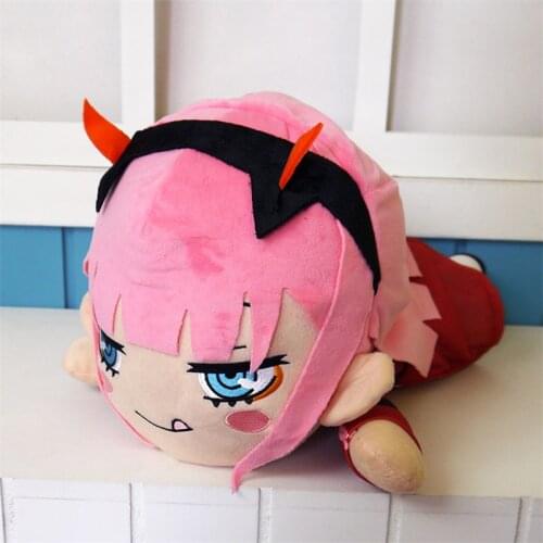 Anime DARLING In The FRANXX Figure Toy 02 ZERO TWO Plush Doll Stuffed Cute Girl Model Toy