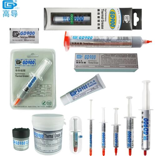 Net Weight 0.5/1/3/4/7/30/100/150 Grams GD900 Thermal Grease Paste Plaster Heat Sink Compound for CPU MB SSY SY BA BR BX ST CN