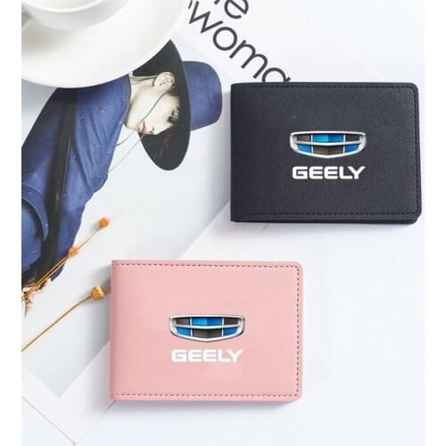 For geely emgrand ec7 ec8 ck atlas ck2 ck3 gt gc9 Genuine Leather Passport Cover Car Driving Documents Card Case Credit Holder