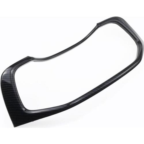 For Volvo XC60 2018 1PC Carbon Fiber ABS Chrome Car Dashboard Decoration Central Control Cover Trim Molding Car Styling