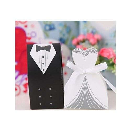 Fedex Free Shipping+New Arrival bride and groom candy box favour boxes wedding favors,500pairs=1000pcs/lot