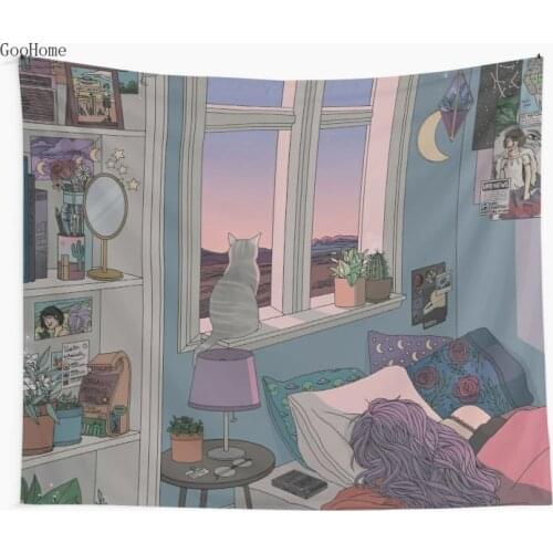 Early Morning Wall Tapestry Cover Beach Towel Throw Blanket Picnic Yoga Mat Home Decoration