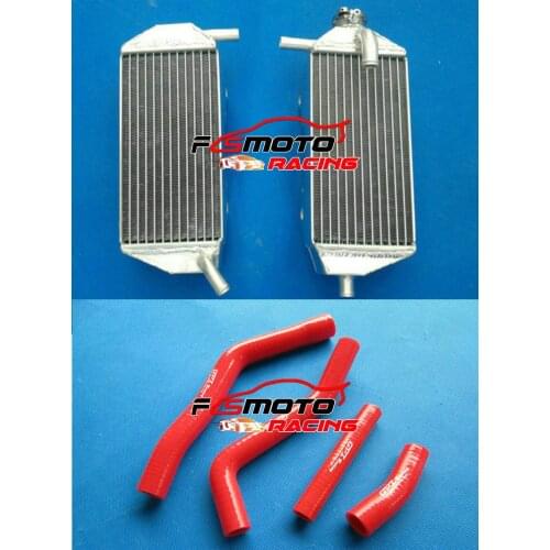 RED HOSE + ALUMINUM RADIATOR FOR YAMAHA YZ450F YZF450 YZ 450F YZF 450 2010 - 2013 2011 2012 2013 BLUE 10 11 12 13
