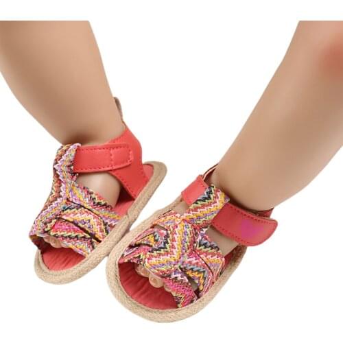 Summer Breathable Baby Girls Sandals Toddlers Leisure Style Soft Sole Knitting Princess Shoes Non-slip Prewalker