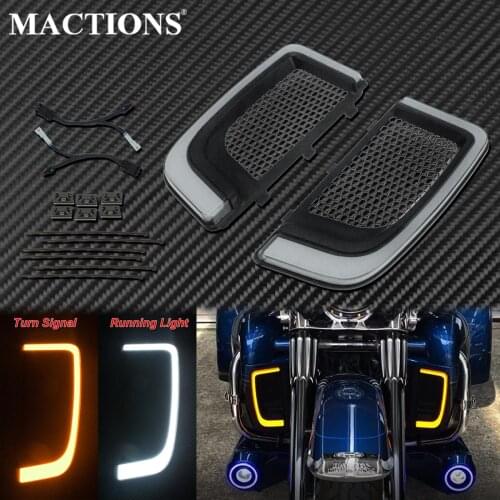 Motorcycle LED Fairing Lower Grills Light For Harley Touring Street Electra Glide Tri Glide FLHTKSE CVO Limited FLHTCU 2014-2020