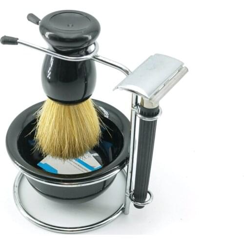 Mens Shaving Kit With Shaving Bowl And Brush Set For Men Facial Beard Cleaning Safety Razor Stand