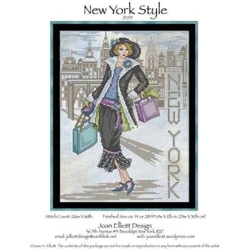 Top Manufacturer Embroidery New York Lady Needlework Cross Stitch Kits with 100% Cotton Flosses & Free Shipping for Home Decor