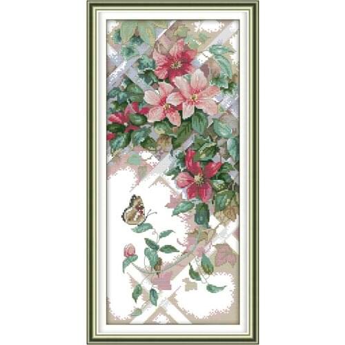 11/14/18/16/22/25/28ct Butterfly over Flowers counted printed on the canvas kits Cross Stitch embroidery needlework Sets