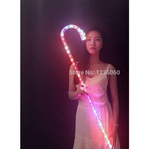 2020 New high quality LED lighting dance, crutches, jazz dance team, fluorescent props, concert, bar, nightclub, colorful