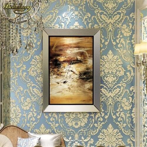 Beibehang papel de parede 3d wall paper Royal flower damask bedroom vintage background non-woven wallpaper for living room mural