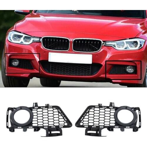 Front Bumper Lower Fog Light Grille for -BMW 3 Series F30 F31 LCI M-Sport 2011