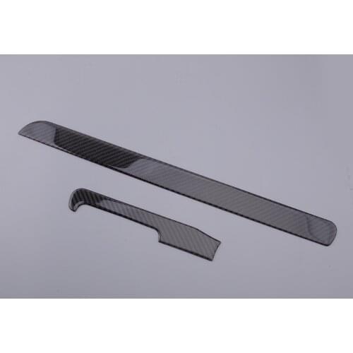 Front Black Carbon Fiber Dashboard Center Console Trim Sticker Decor Fit for VW Golf 6 GTI 2008 2009 2010 2011 2012 LHD Only