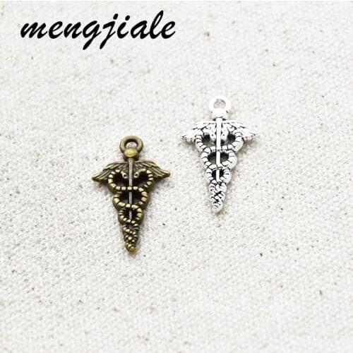 15pcs Wholesale Metal Alloy Double Snake Charms pendant For Handmade Decoration Vintage DIY Jewelry Making Findings