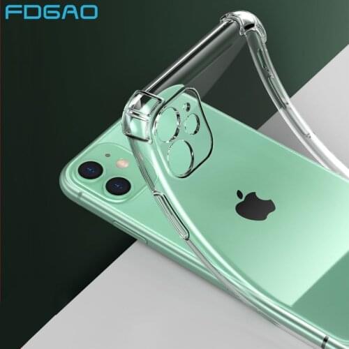 Clear Case for iPhone 12 11 Pro Mini SE 2020 X XR XS Max 8 7 Plus Shockproof Silicone Soft Full Protective Phone Cover Slim Thin
