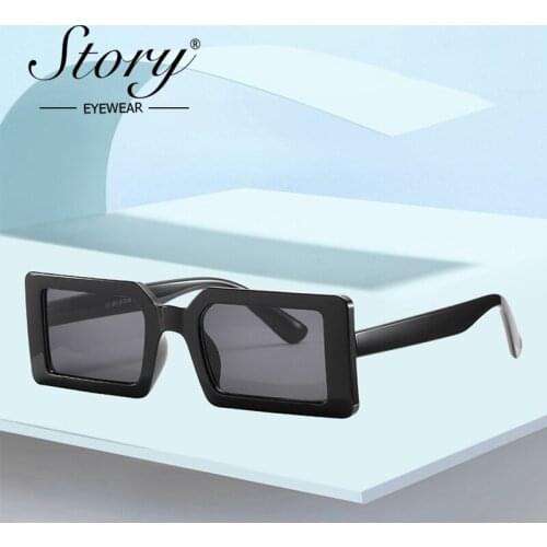STORY 2021 Classic Retro Rectangle Sunglasses Women Men Vintage Small Leopard Square Frame Sun Glasses gafas de sol mujer S77135