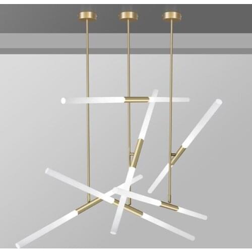 Modern LED Chandelier lighting Nordic Iron and Glass Hanging lights For living room bedroom Restaurant Gold/Black Pendant lamp