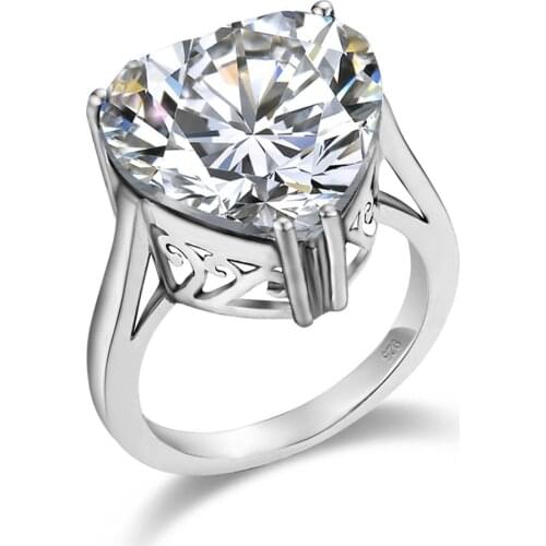 Szjinao Real 925 Sterling Silver Diamond Ring Heart Design Women Rings Romantic Big Gemstones Wedding Fine Jewelry Handmade 2020