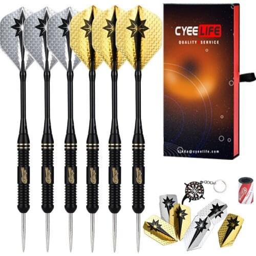 CyeeLife 3Pcs Hard Darts High-quality Sports Goods 20g/22g/24g Standard Steel Tip Darts AL Darts Shafts Wing