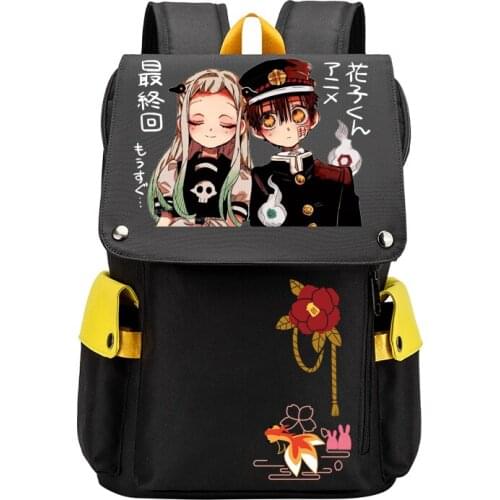 Unisex Anime Cartoon Toilet-bound Hanako-kun Yugi Amane Minamoto Kou Outdoor Travel Rucksack Casual Schoolbag Student Backpacks